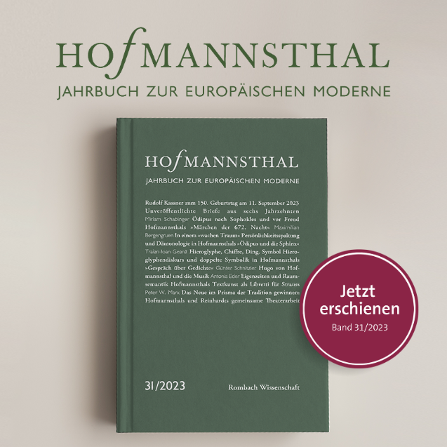 Hofmannsthal Jahrbuch 2023 Rombach Verlag